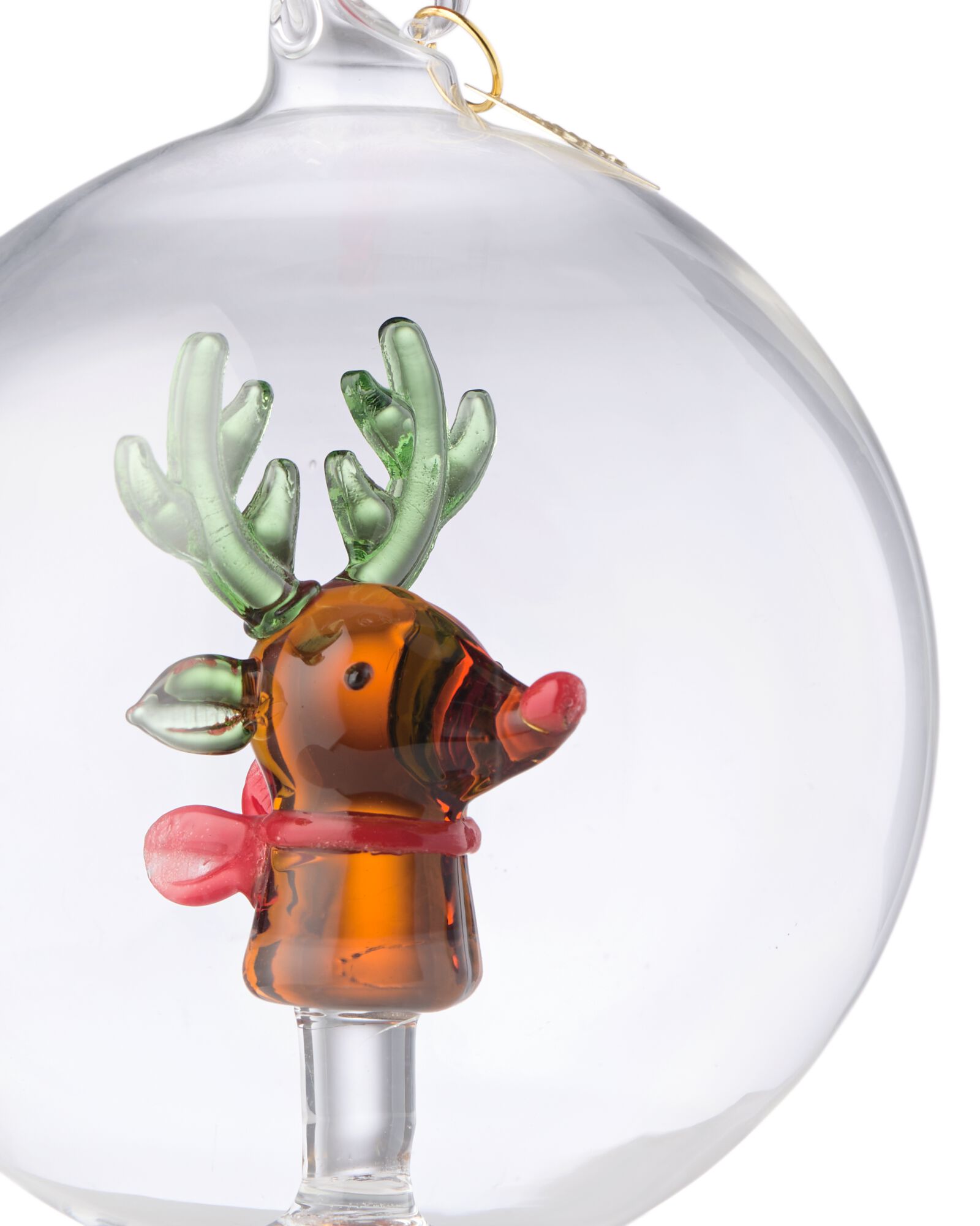 boule de No&euml;l ⌀8 cm verre renne - 25102038 - HEMA
