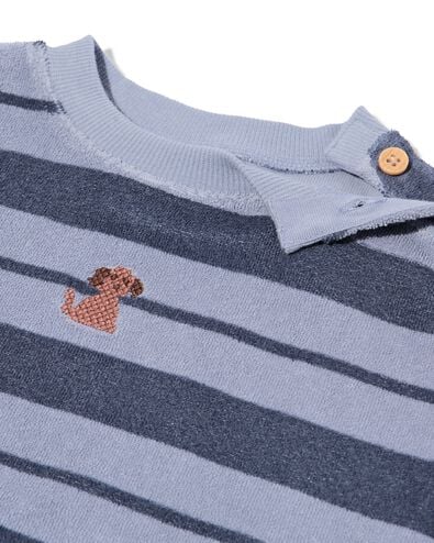 Babypullover aus Frottee, gestreift blau blau - 33105480BLUE - HEMA