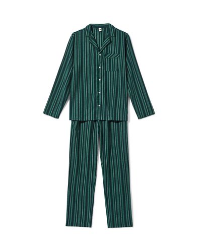 Herrenpyjama, gestreift dunkelblau dunkelblau - 23634450DARKBLUE - HEMA