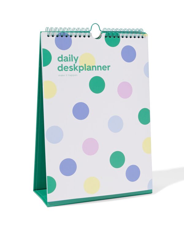 planificateur journalier de bureau avec spirale et support 30x21 - 14170181 - HEMA