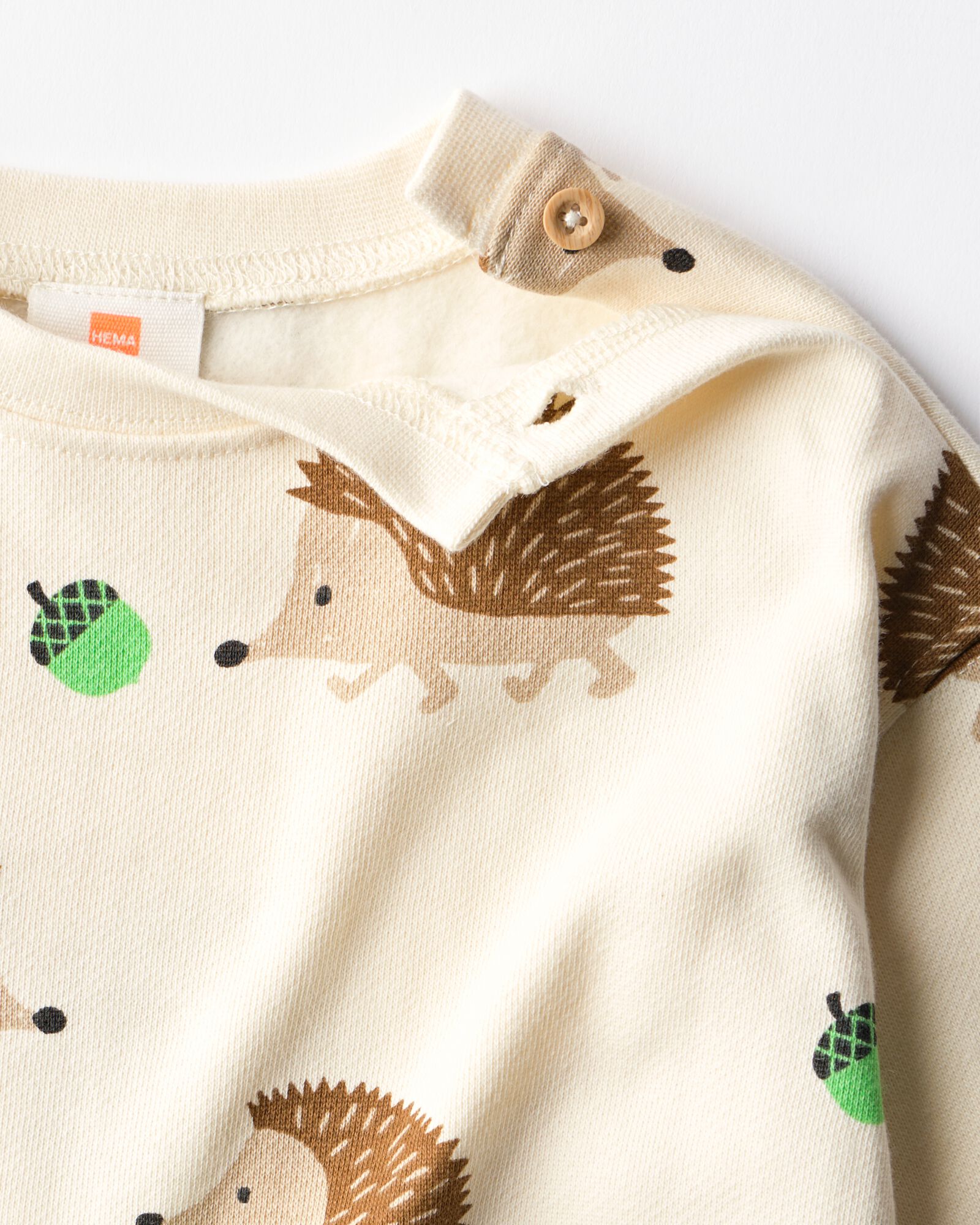 Baby-Bekleidungsset, Sweatstoff, Igel ecru ecru - 33109080ECRU - HEMA