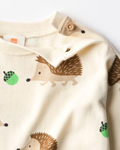 Baby-Bekleidungsset, Sweatstoff, Igel ecru ecru - 33109080ECRU - HEMA