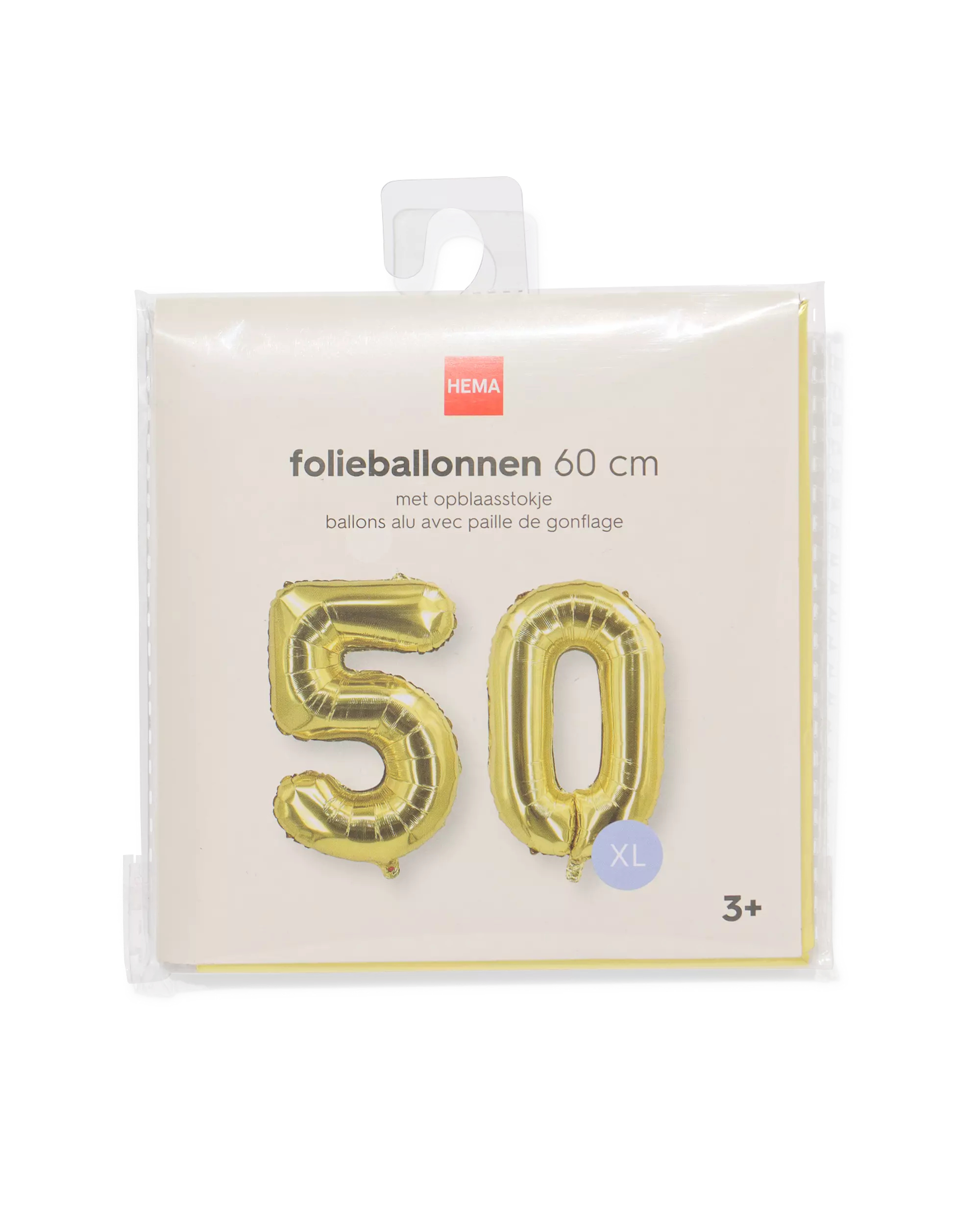 Folienballon 50 Jahre, 60 cm, Gold