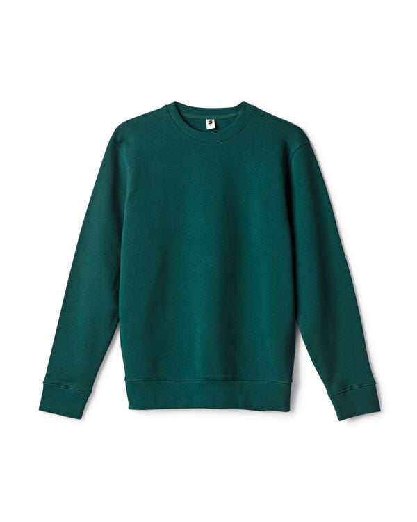 herentrui Daryl sweatstof donkergroen donkergroen - 2148160DARKGREEN - HEMA