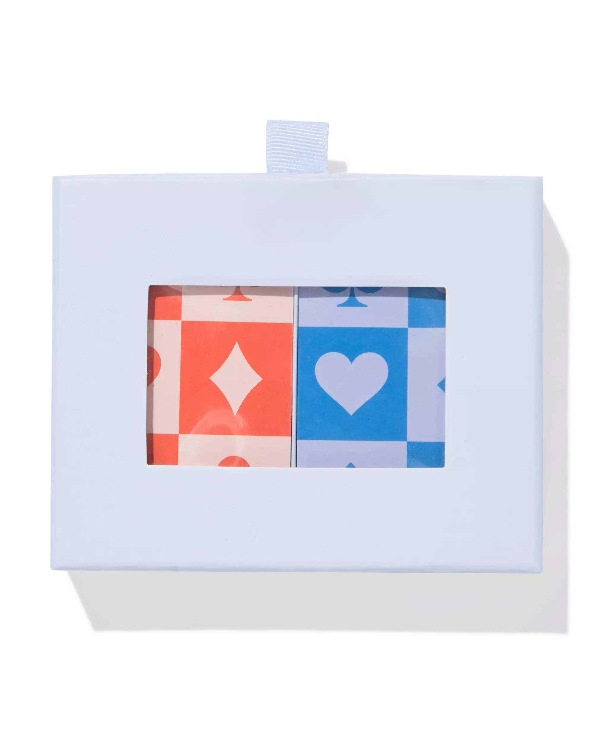 speelkaarten 13x10cm blauw/oranje - 2 stuks
