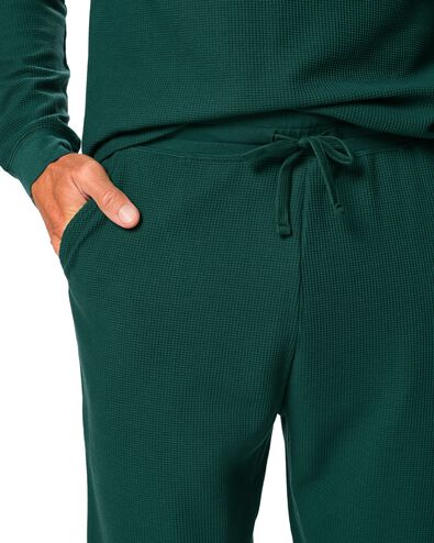 Herrenpyjama Jules, Waffelstruktur dunkelgr&uuml;n dunkelgr&uuml;n - 23610510DARKGREEN - HEMA