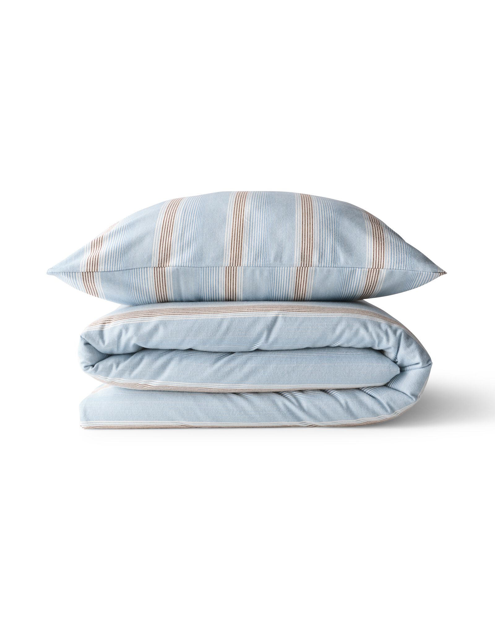 Bettbezug 140 &times; 200/220 cm, Flanell, gestreift, blau - 5720430 - HEMA