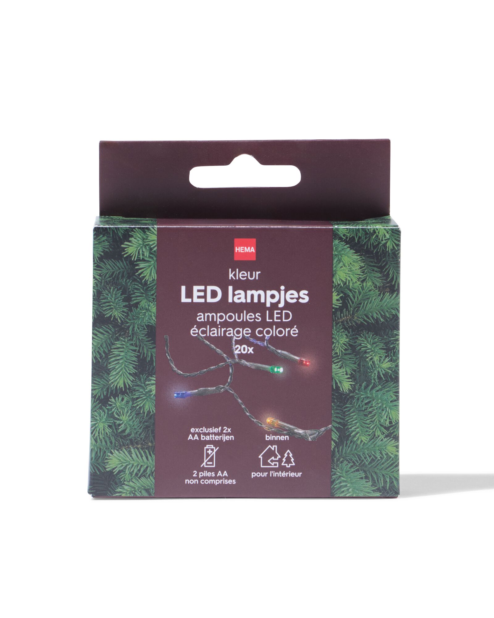 guirlande lumineuse de 20 cm avec 20 led de couleur pour usage int&eacute;rieur - 25500172 - HEMA