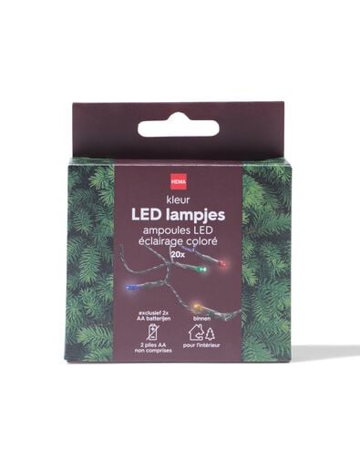 guirlande lumineuse de 20 cm avec 20 led de couleur pour usage int&eacute;rieur - 25500172 - HEMA