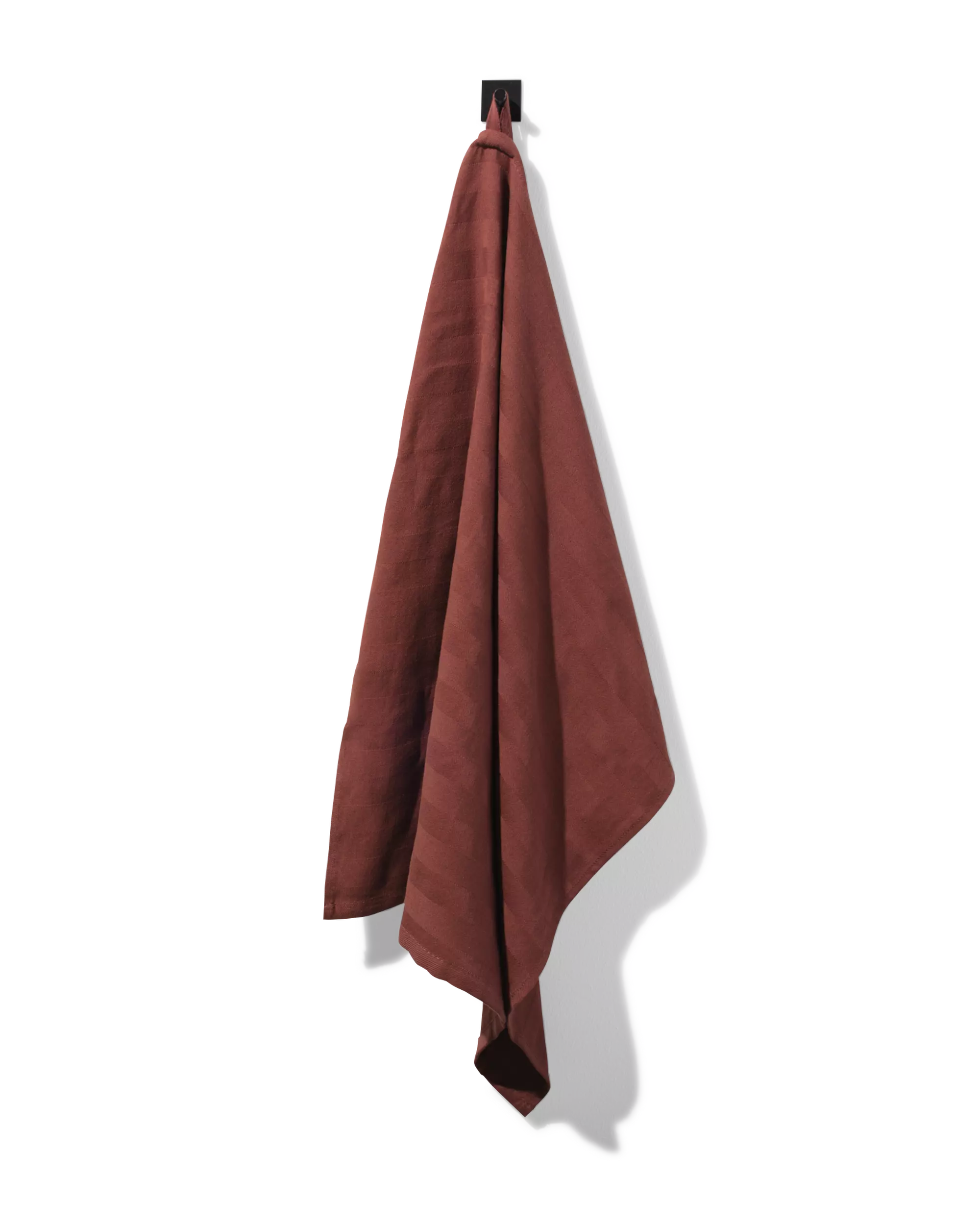 torchon 65 x 65 cm coton marron