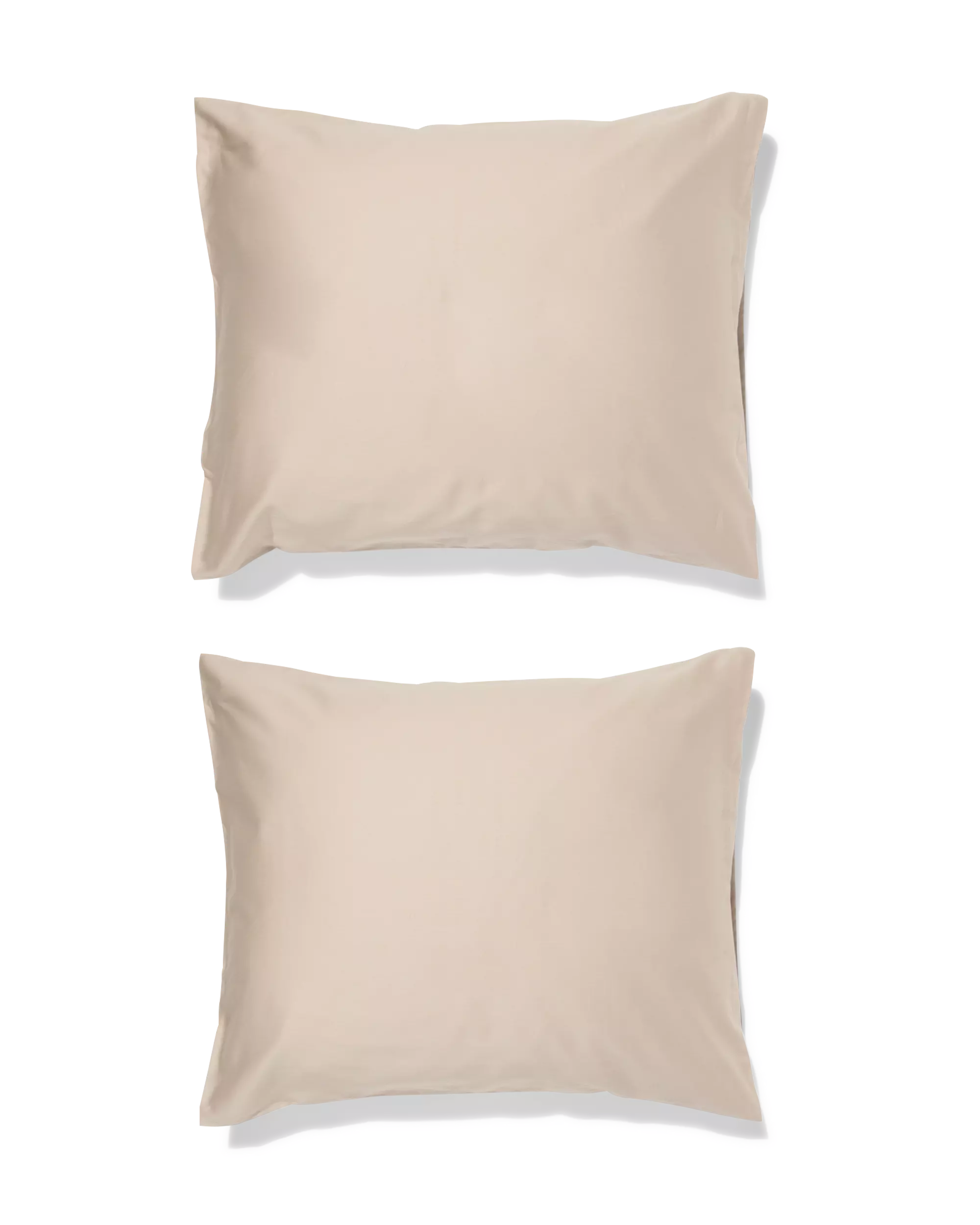 2 taies d’oreiller satin 60x70 sable