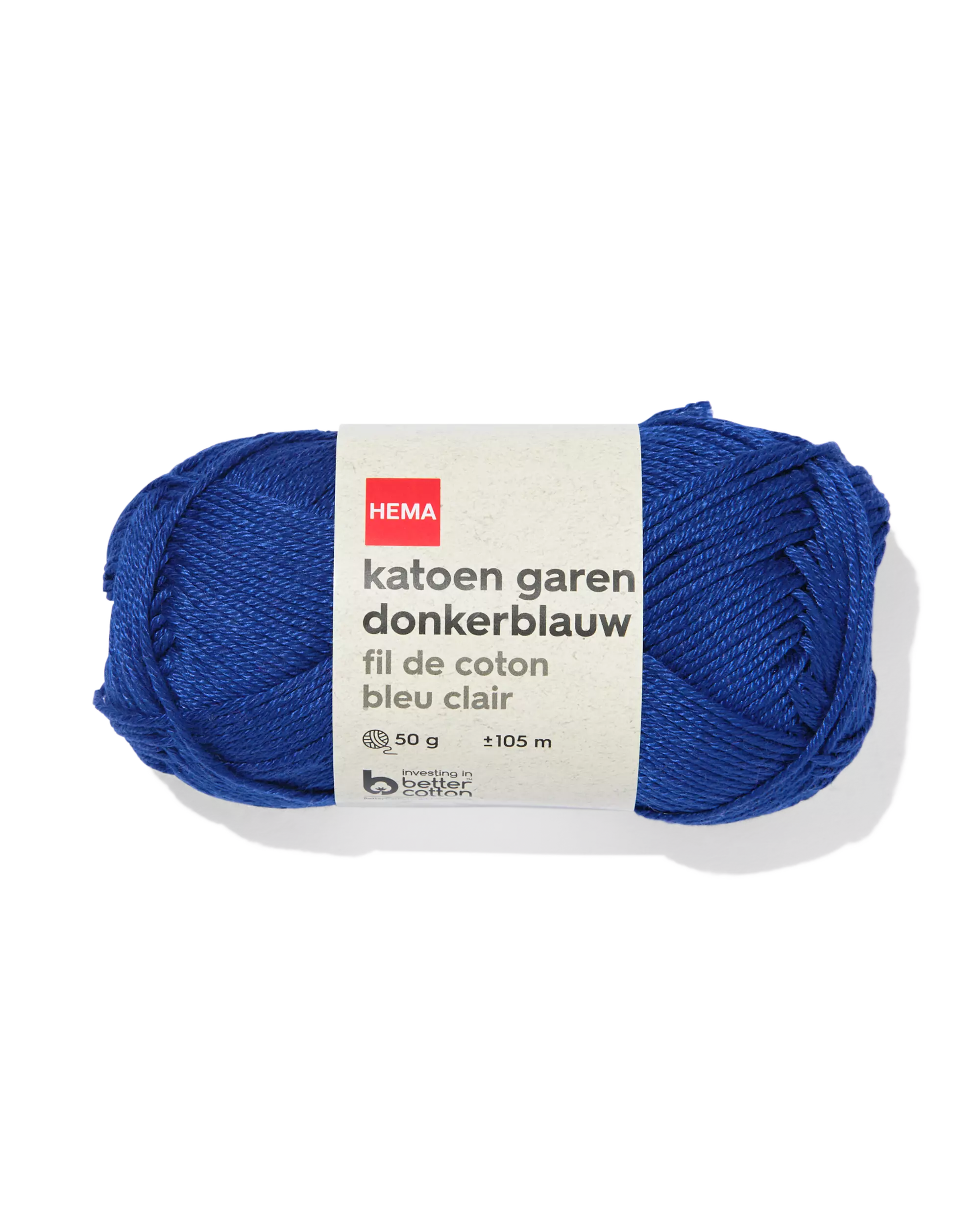 fil de coton 50 g 105 m bleu foncé