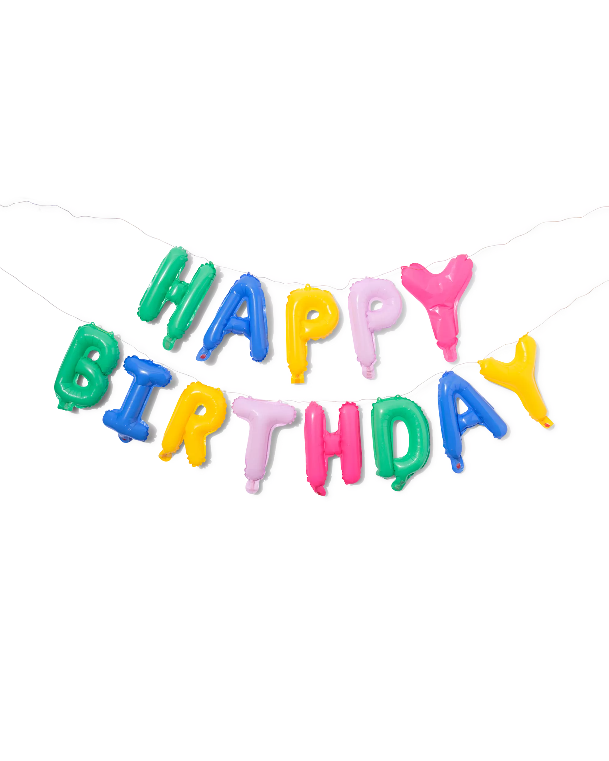 Folienballongirlande Happy Birthday 20 cm bunt