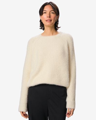 pull tricot femme  blanc cass&eacute; blanc cass&eacute; - 36214930OFFWHITE - HEMA