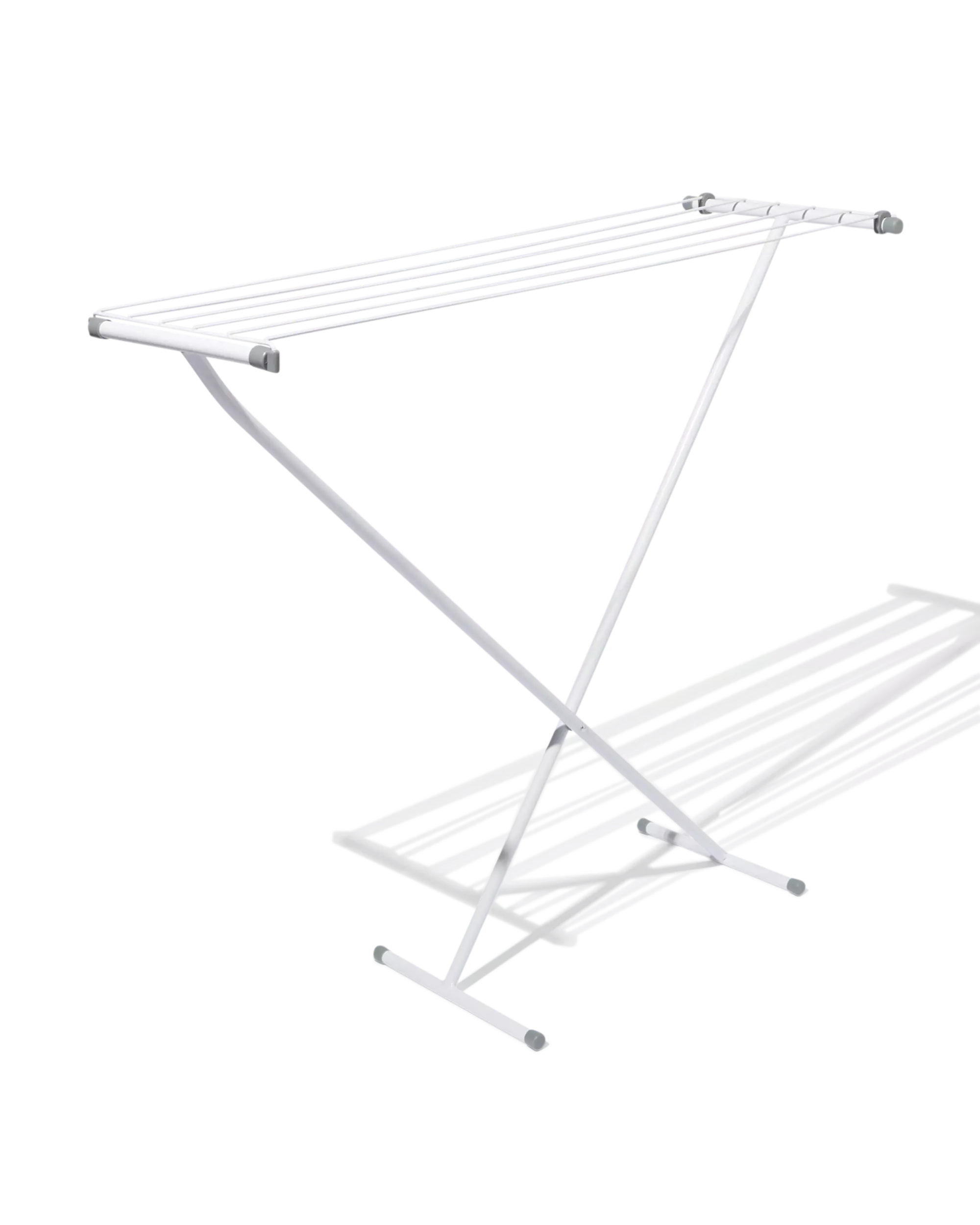 Wäscheständer 111 x 32 cm, schmal, Metall weiß