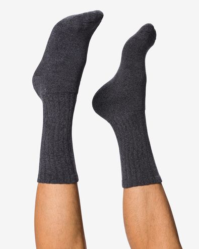 chaussettes homme thermiques gris chin&eacute; gris chin&eacute; - 4180210GREYMELANGE - HEMA