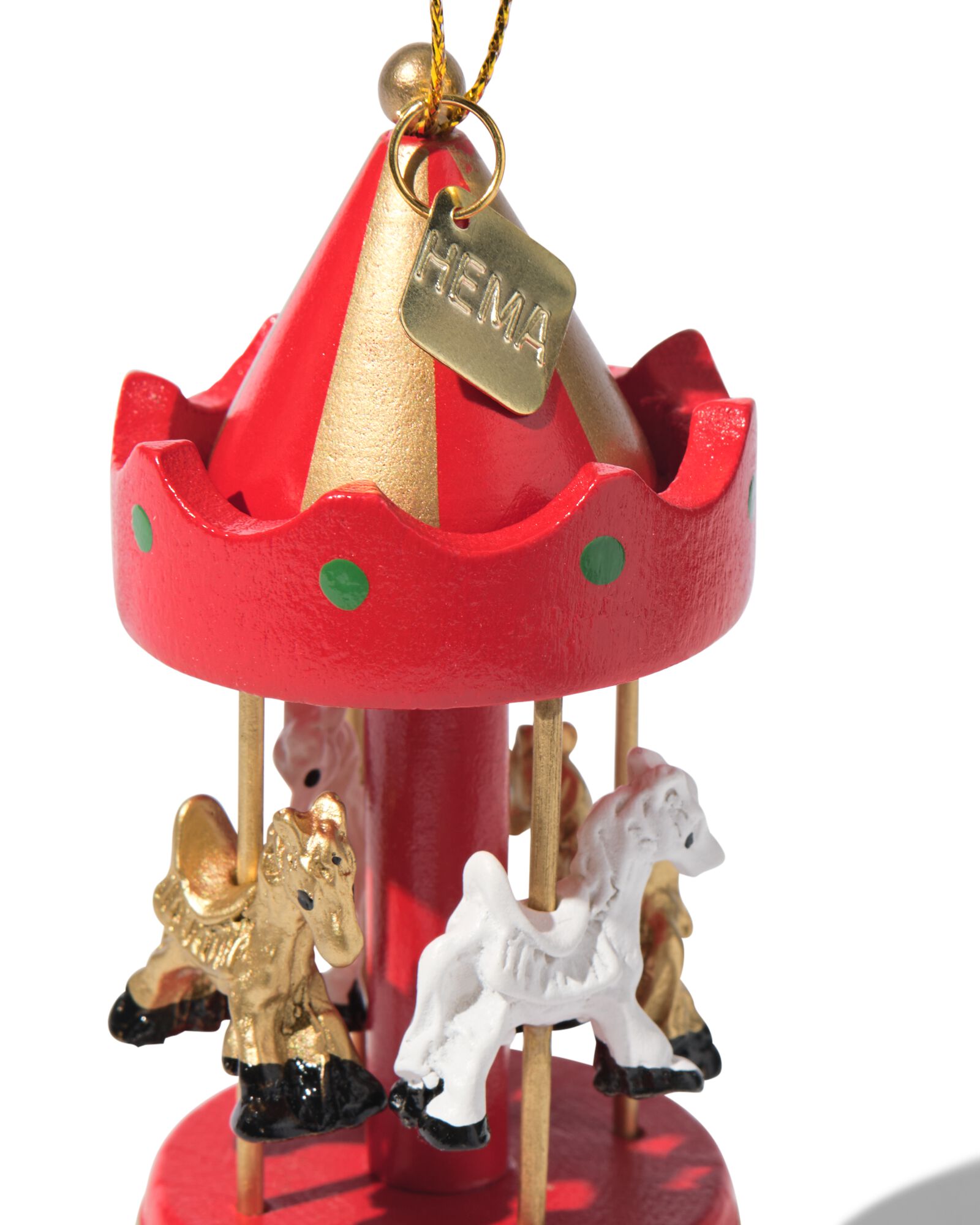 d&eacute;coration de No&euml;l &agrave; suspendre 10,4 cm bois man&egrave;ge - 25102030 - HEMA