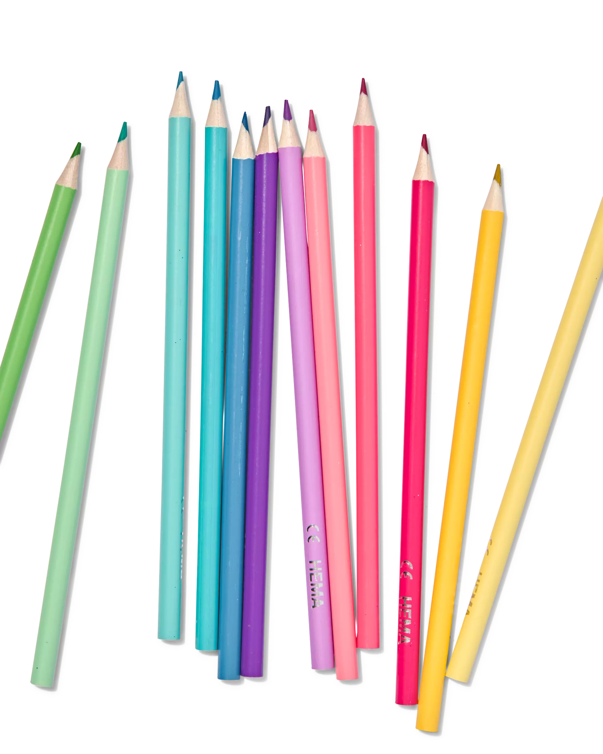 12 crayons de couleur pastel