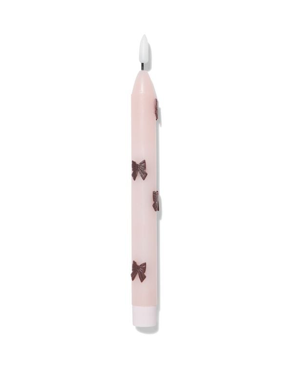 bougie led ⌀2,5 x 24,7 cm avec petits n&oelig;uds - 25100570 - HEMA