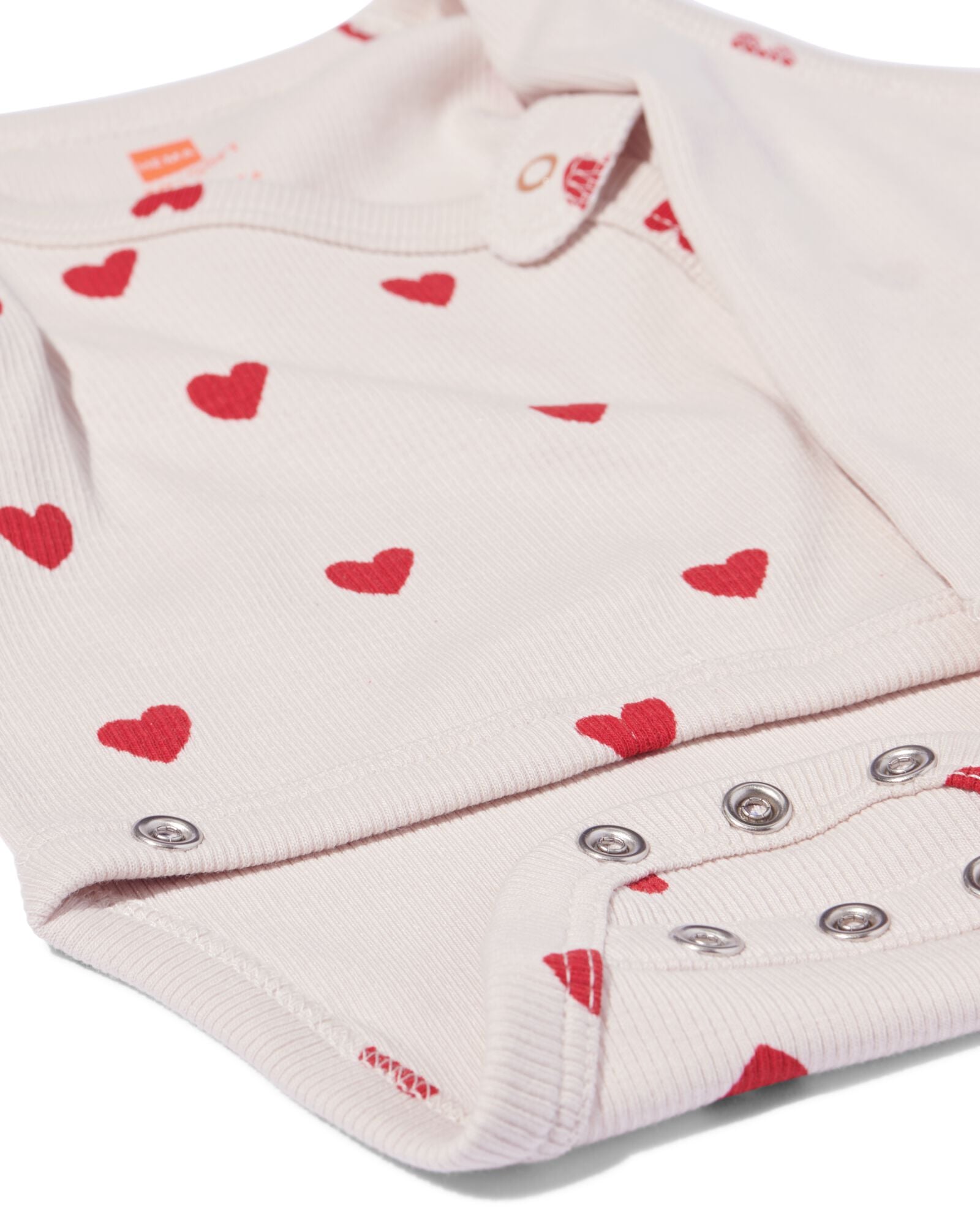 baby meegroei body rib hartjes lila lila - 33459520LILAC - HEMA