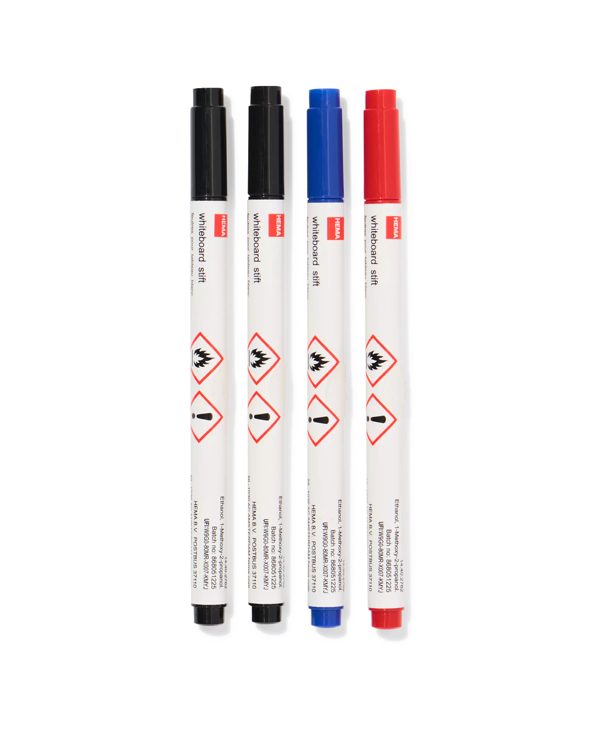 Marqueur pour tableau blanc 1,4 mm pointe extra fine - 4 pièces