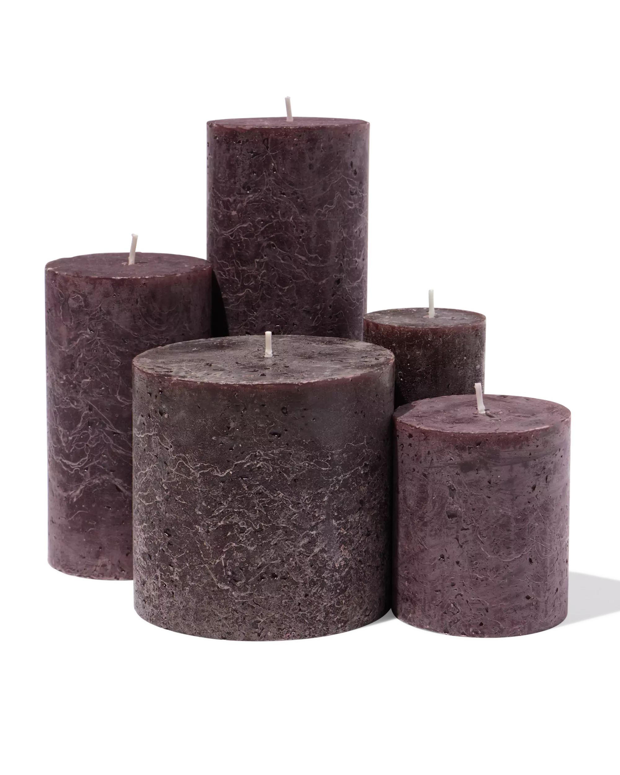 bougie rustique Ø5x11cm marron foncé