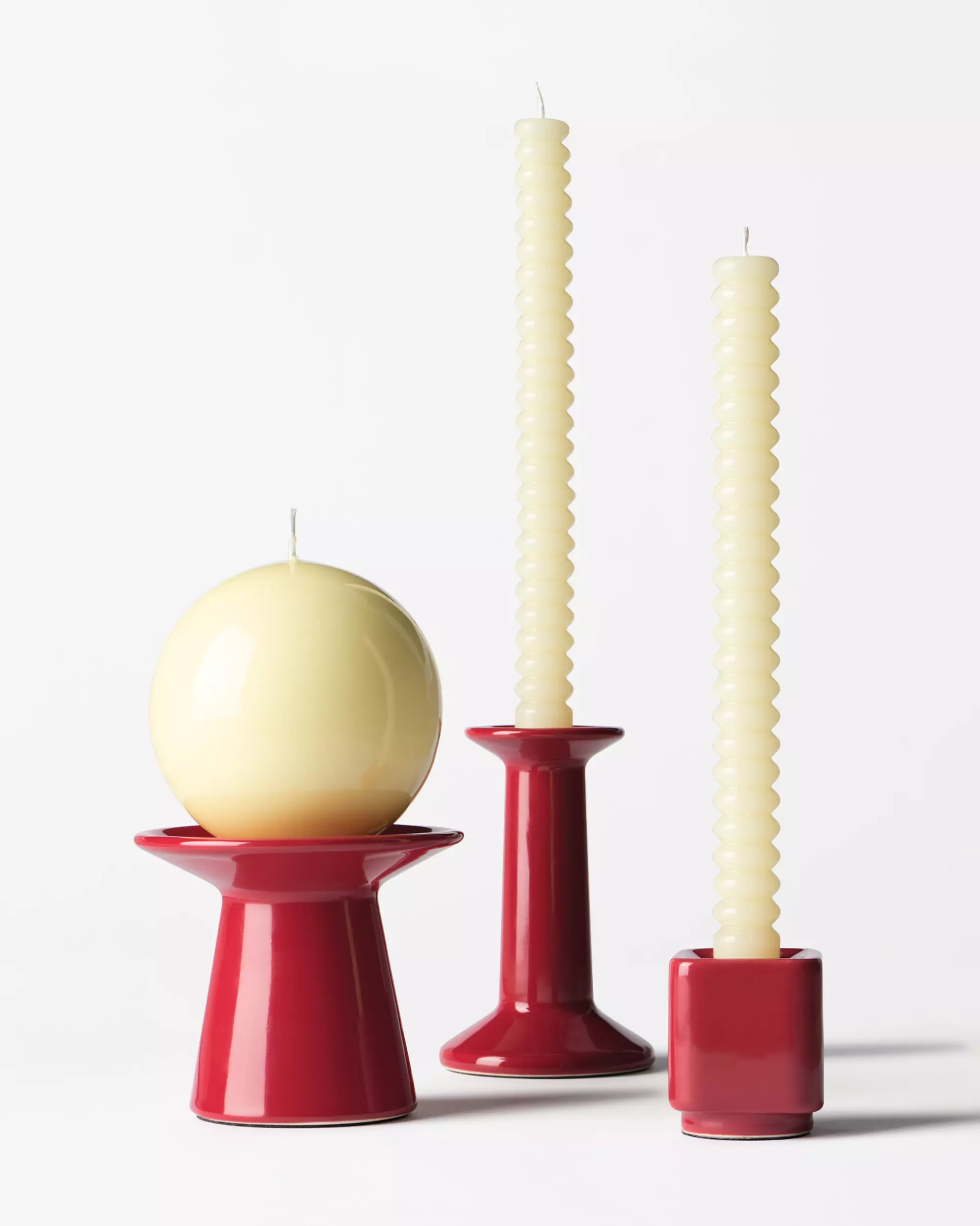 bougeoir ⌀7,5 x 13 cm Zwier céramique rouge