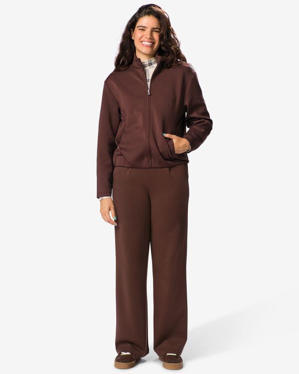pantalon femme Elly regular fit jersey marron marron - 36213670BROWN - HEMA