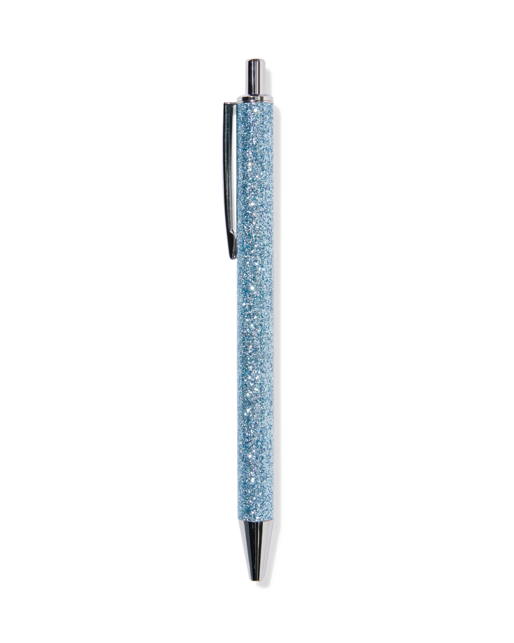 balpen blauw glitter blauwschrijvend