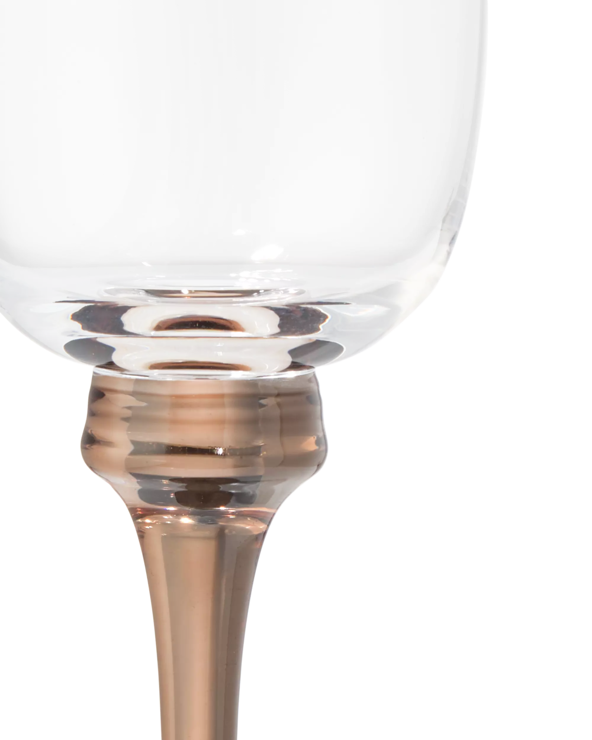 champagneglas 140ml glas gekleurde steel