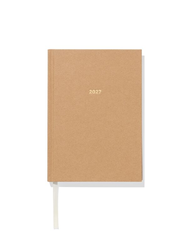 agenda 2027 18,30 x 12,90 cm kraft - 14503101 - HEMA