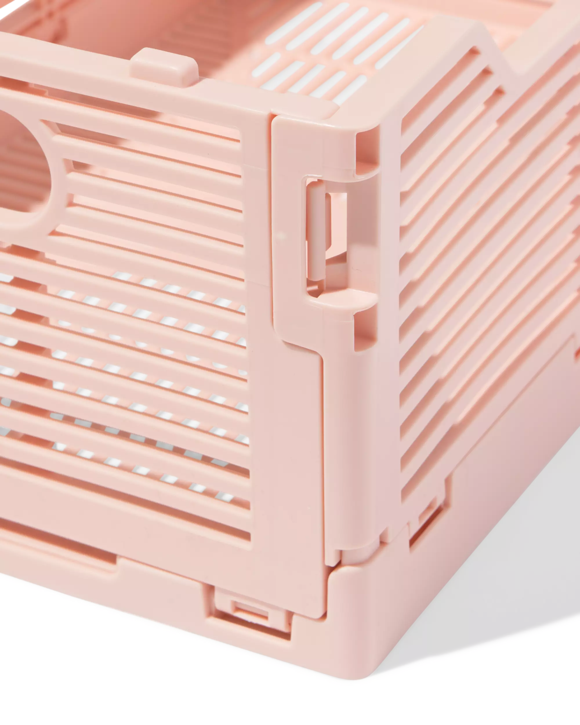 caisse pliante lettres recyclée S rose pâle