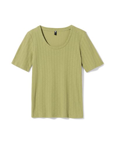 dames T-shirt Colette groen groen - 36212870GREEN - HEMA