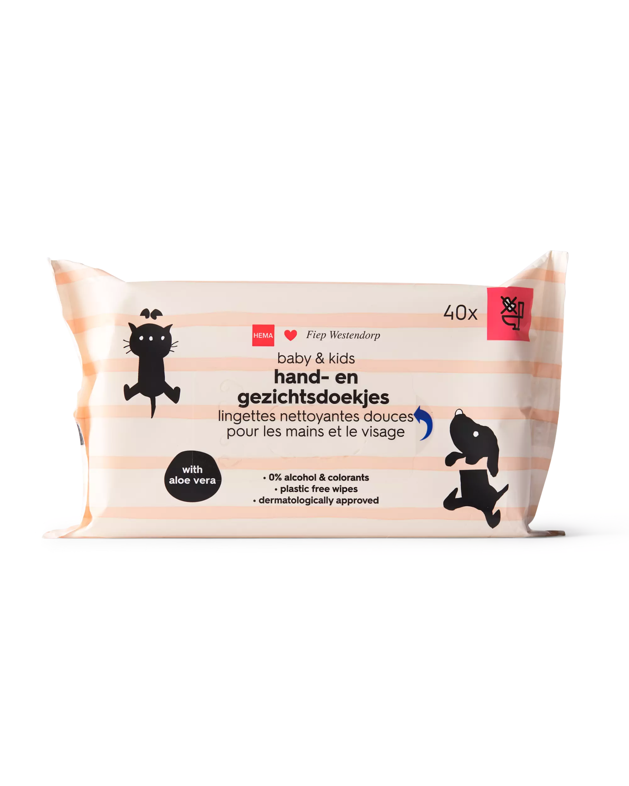 lingettes pour les mains et le visage de bébé Takkie et Siepie aloe vera - 40 pièces
