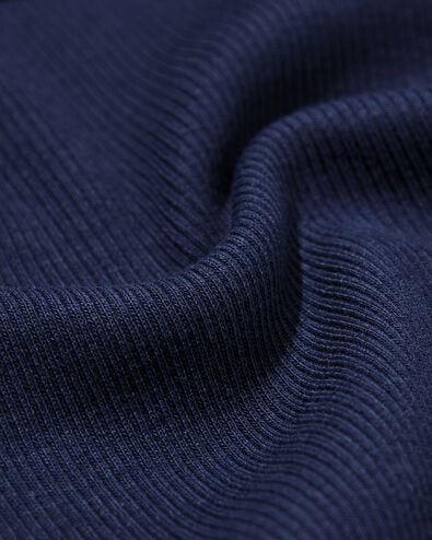 t-shirt femme c&ocirc;tel&eacute; coton bleu fonc&eacute; bleu fonc&eacute; - 36306270DARKBLUE - HEMA