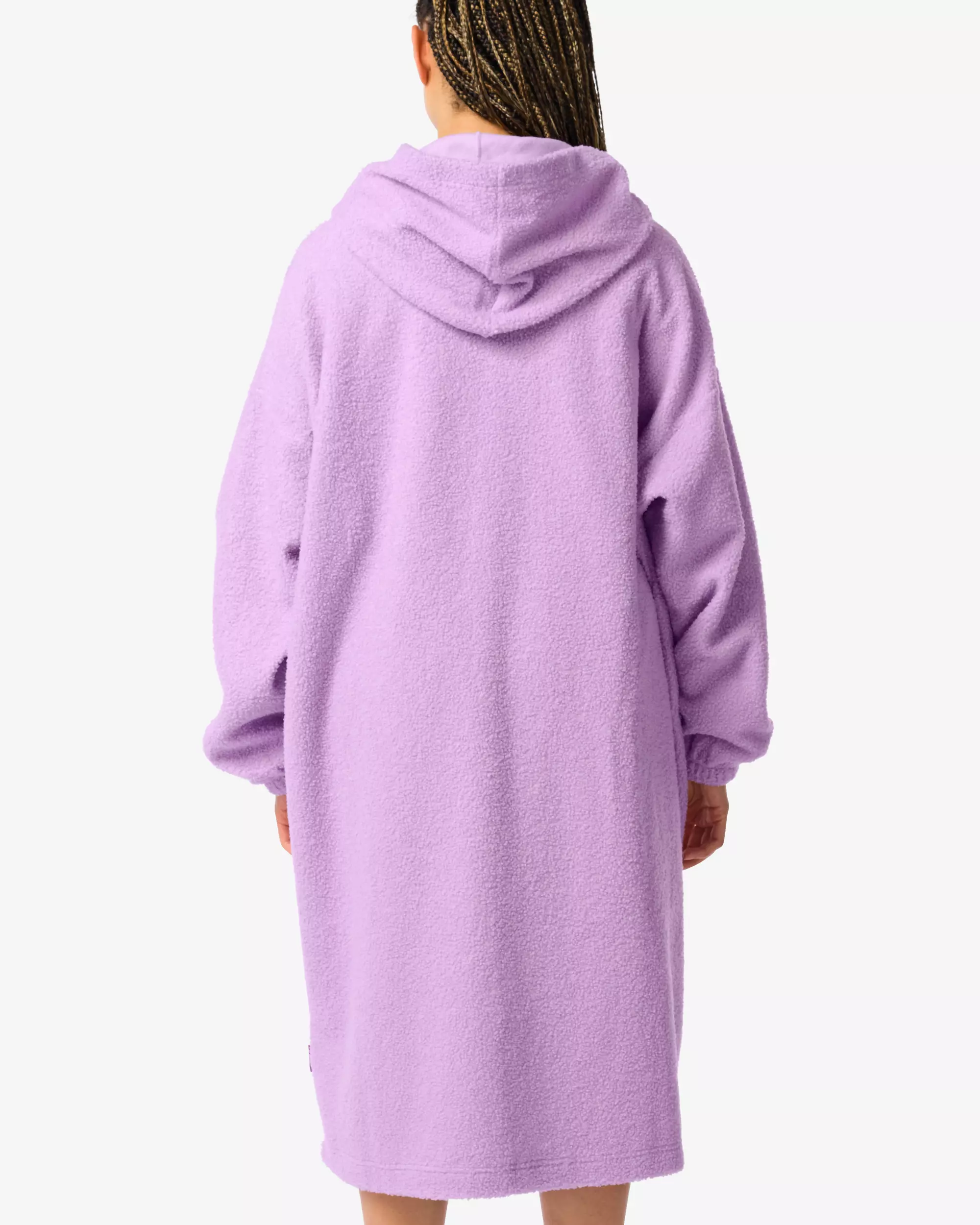 sweat à capuche snuggle femme teddy rose