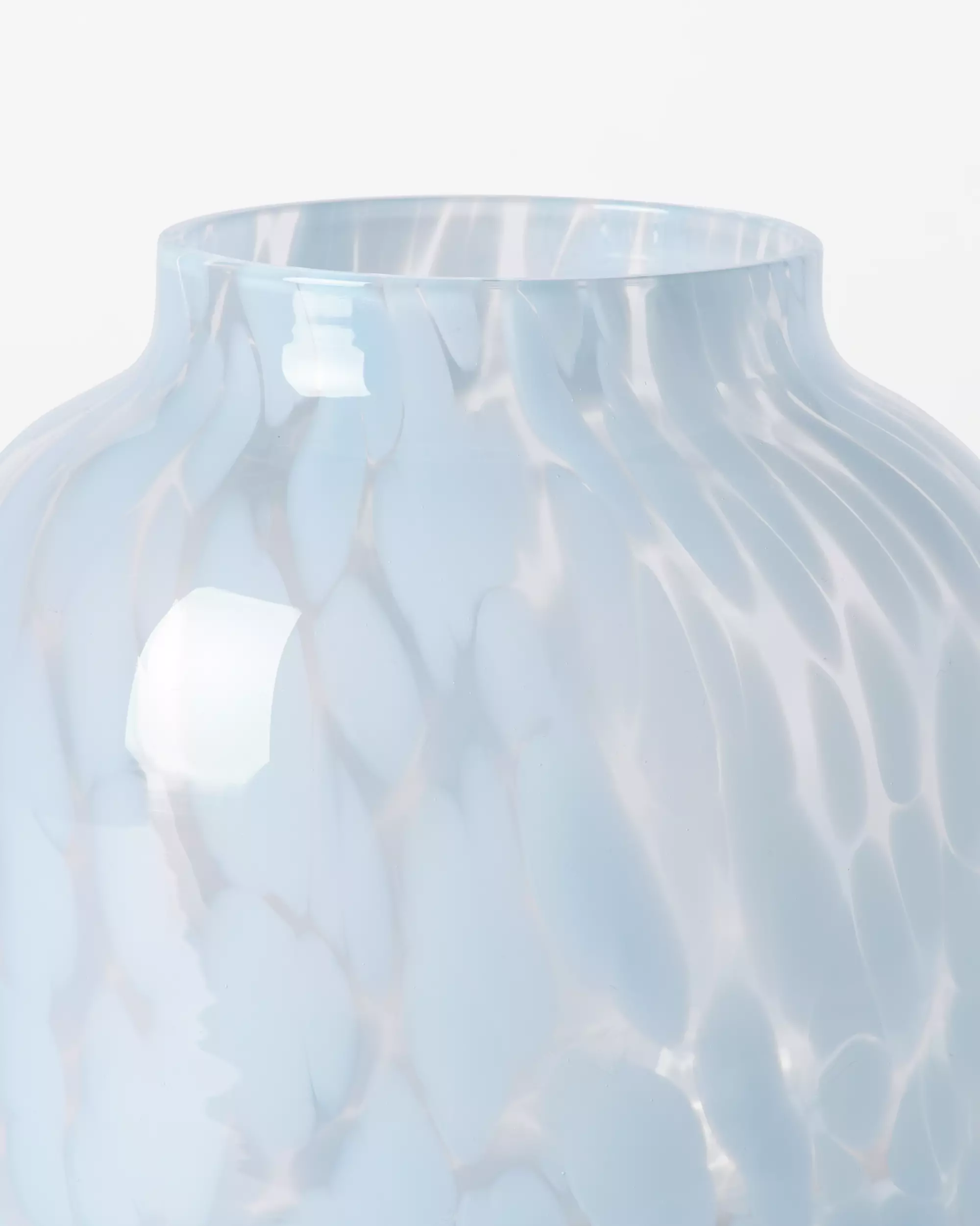 Vase, ⌀ 15 × 18 cm, Bink, Glas, gesprenkelt, Blau