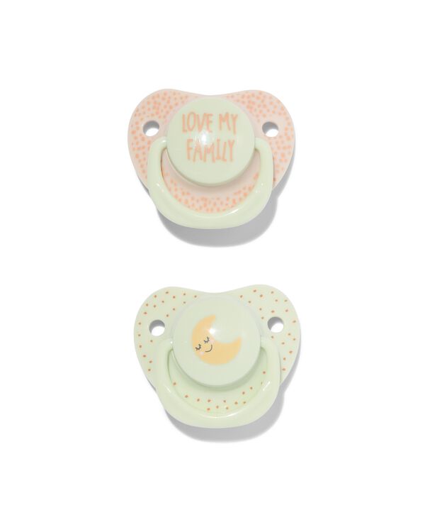 fopspenen met platte kant maan 0-6m - 33508350 - HEMA