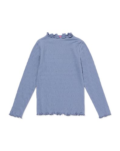 t-shirt enfant volants bleu bleu - 30873948BLUE - HEMA
