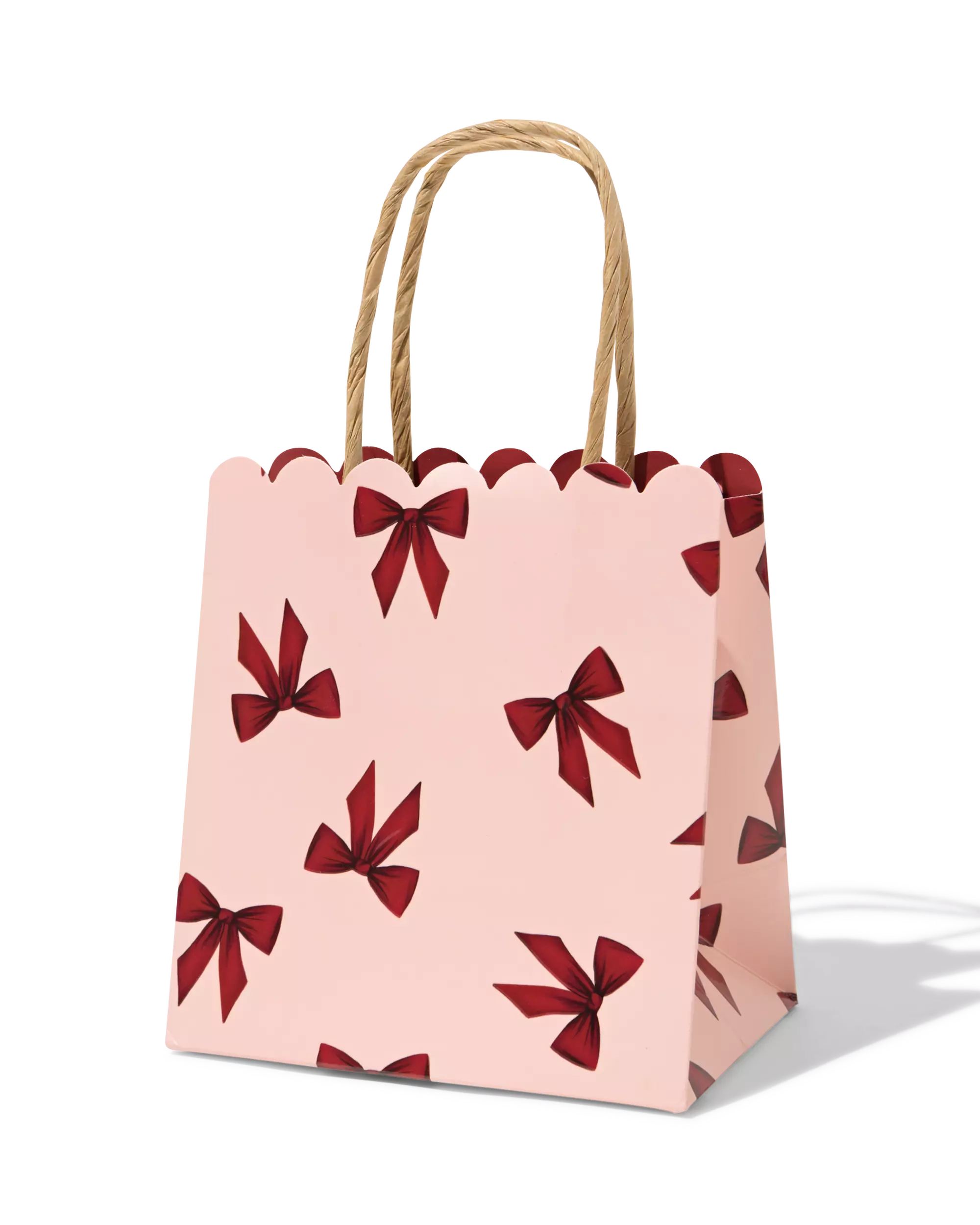sac cadeau S 21,5 x 12,5 cm avec nœud - 2 pièces