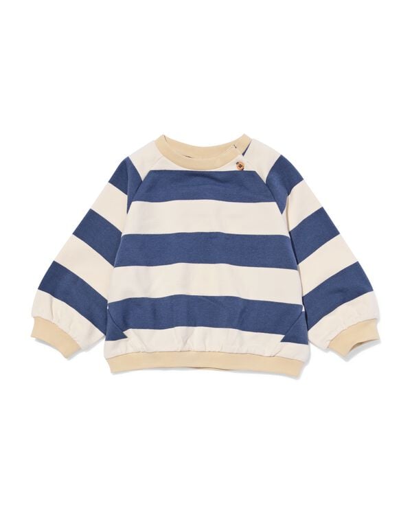 Babypullover aus Sweatstoff, gestreift blau blau - 33106980BLUE - HEMA