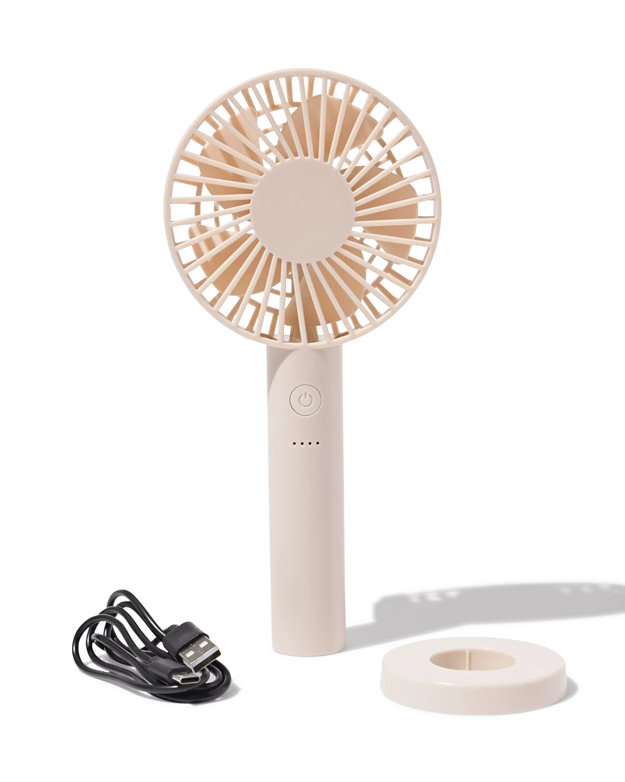 ventilateur à main ⌀11,5x23,5cm beige