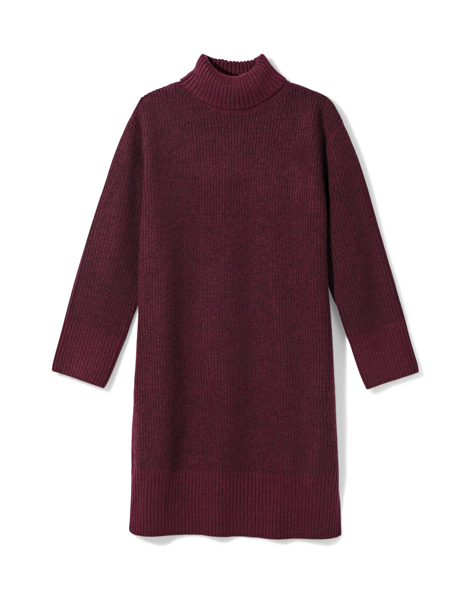 Damenkleid, Midi, Regular Fit, Strick bordeauxrot bordeauxrot - 36307280BURGUNDYRED - HEMA