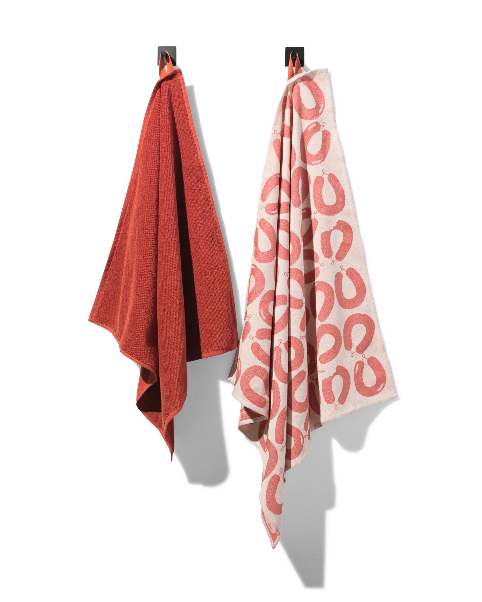 thee- en keukendoekset rookworst - 2 stuks - 5400175 - HEMA
