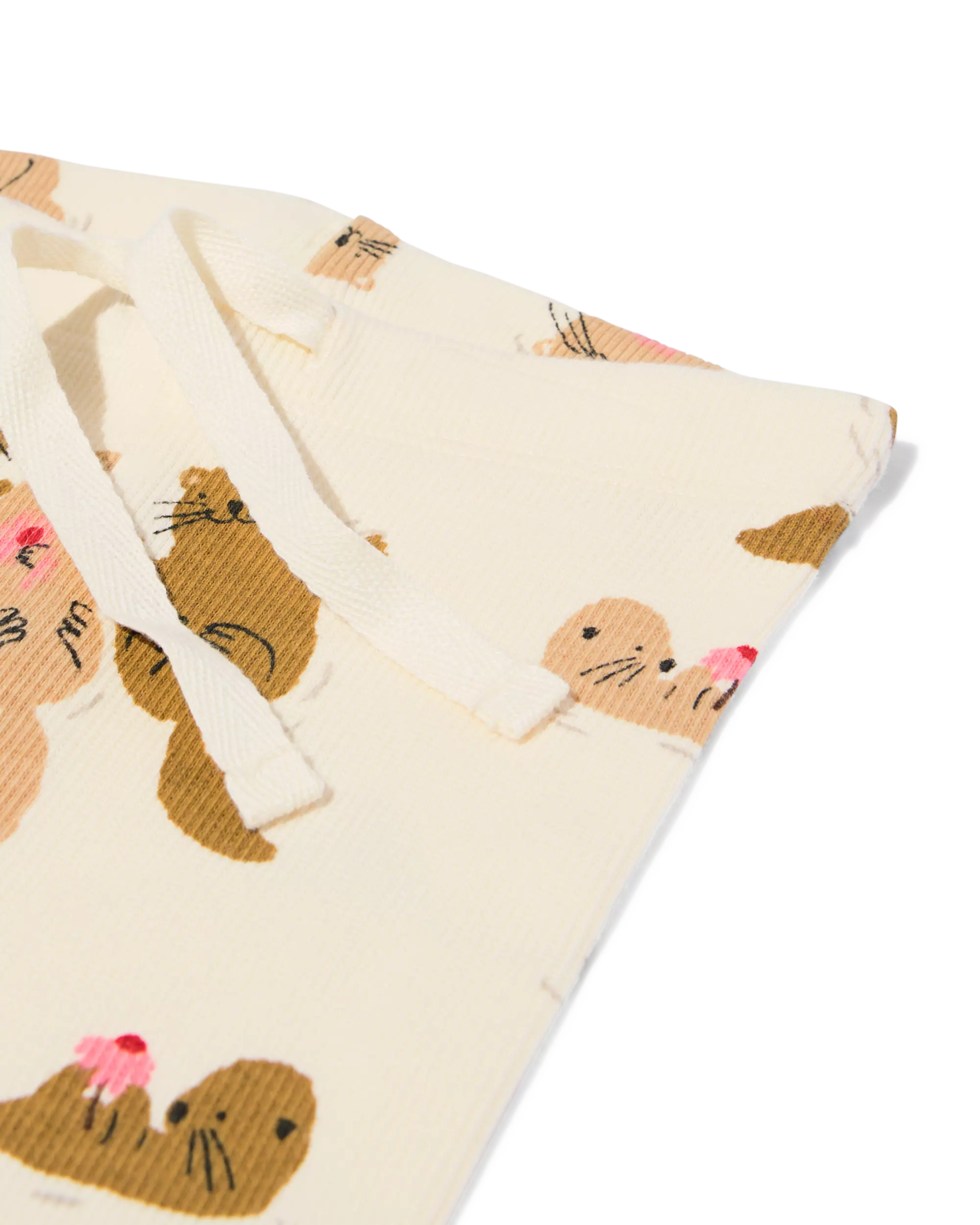 ensemble bébé tissu molleton loutres