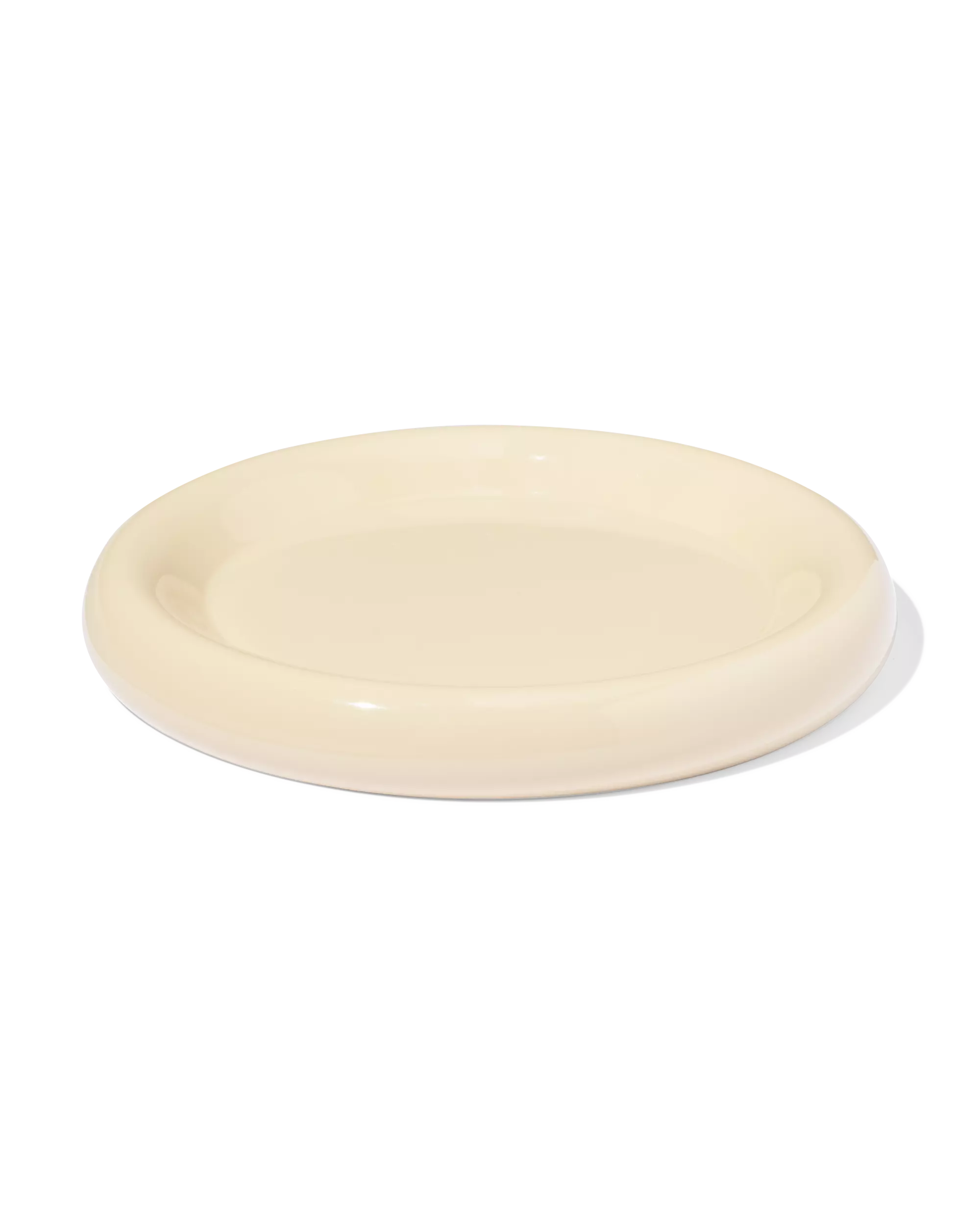 kaarsonderzetter ⌀20cm metaal crème