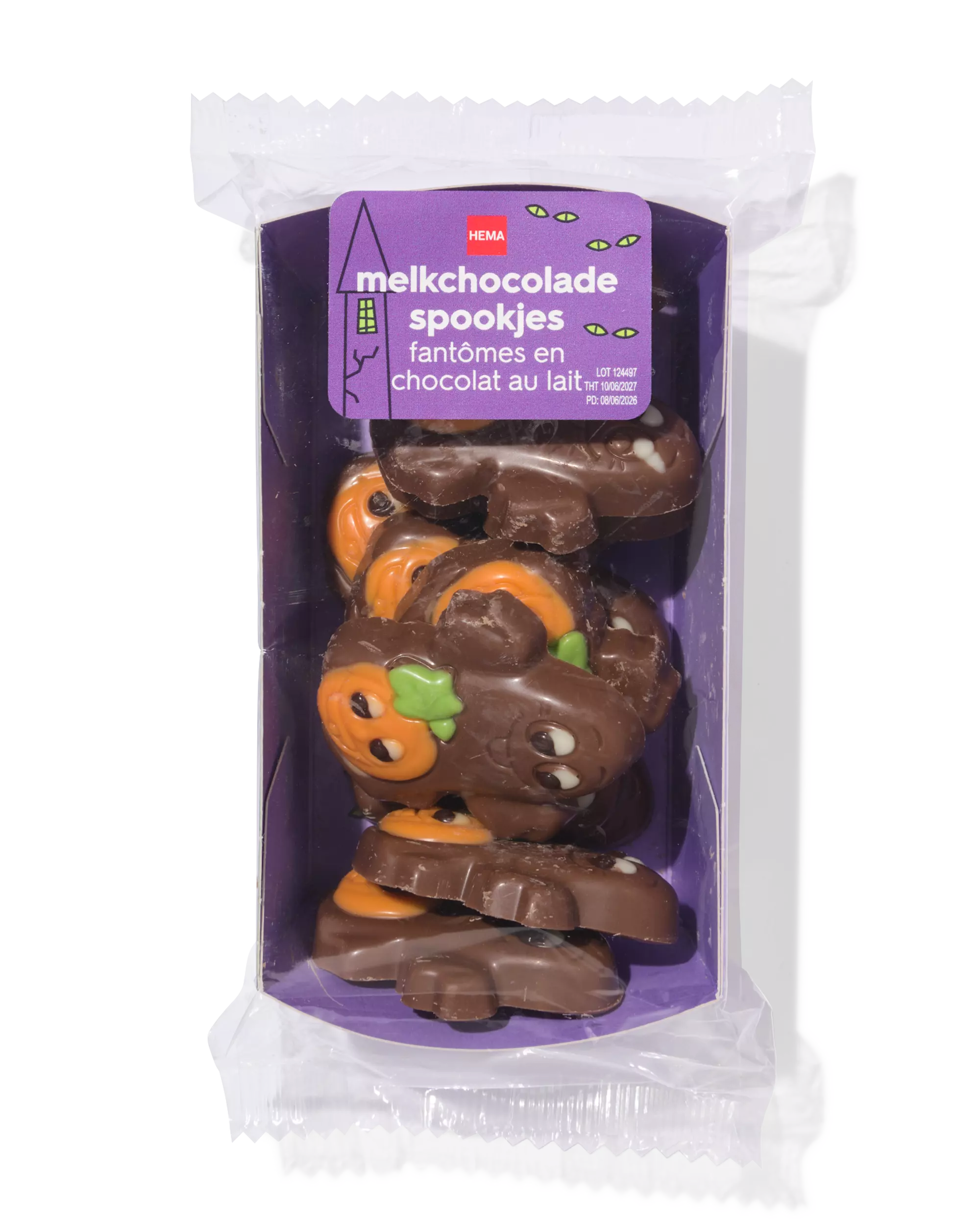 petits fantômes en chocolat au lait halloween 150 g