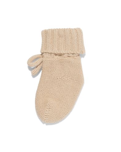 babysokken wolmix beige beige - 4700725BEIGE - HEMA