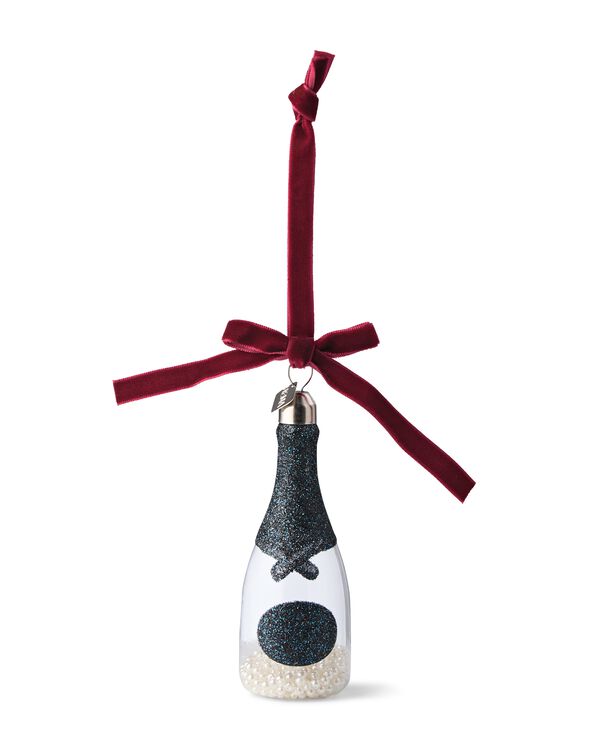 kersthanger 12.3cm glas champagnefles  - 25102092 - HEMA