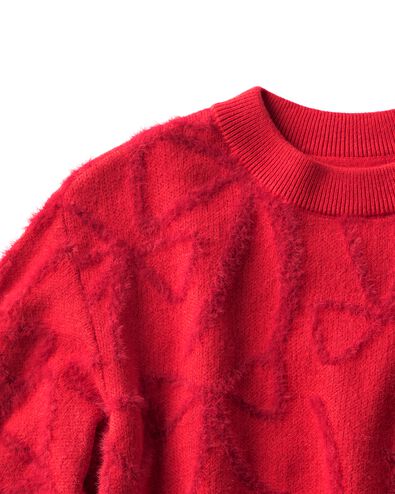 pull enfant grosse maille n&oelig;uds rouge rouge - 30898007RED - HEMA